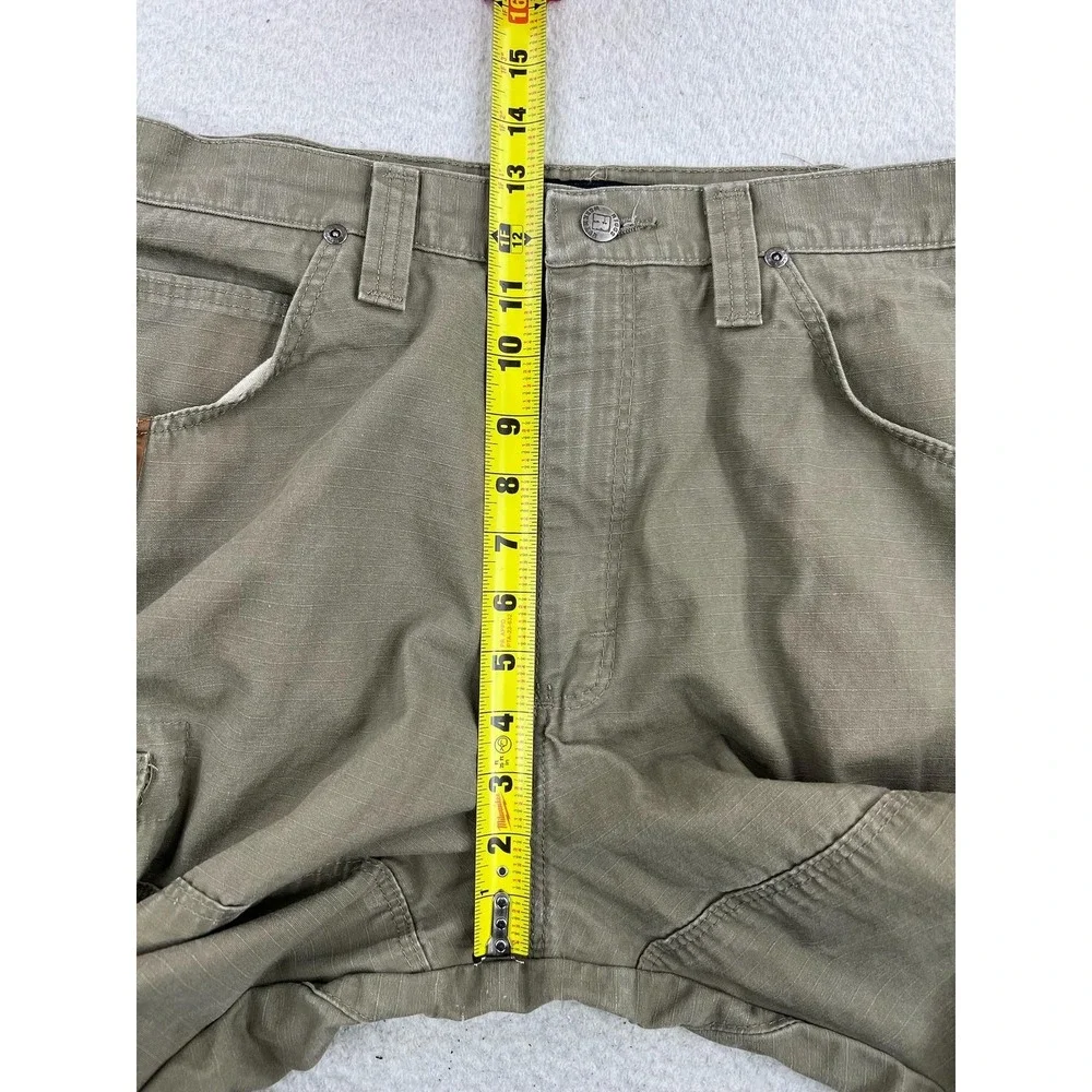 Wrangler RIGGS Workwear Pants Mens 36x30 Brown Ripstop Relaxed Fit Cargo Canvas